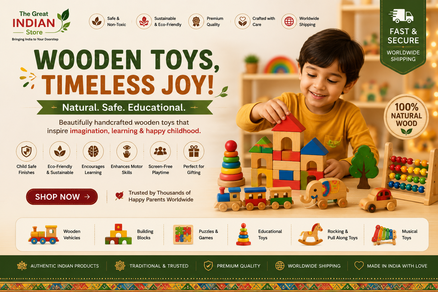 Eco-Friendly Wooden Toys