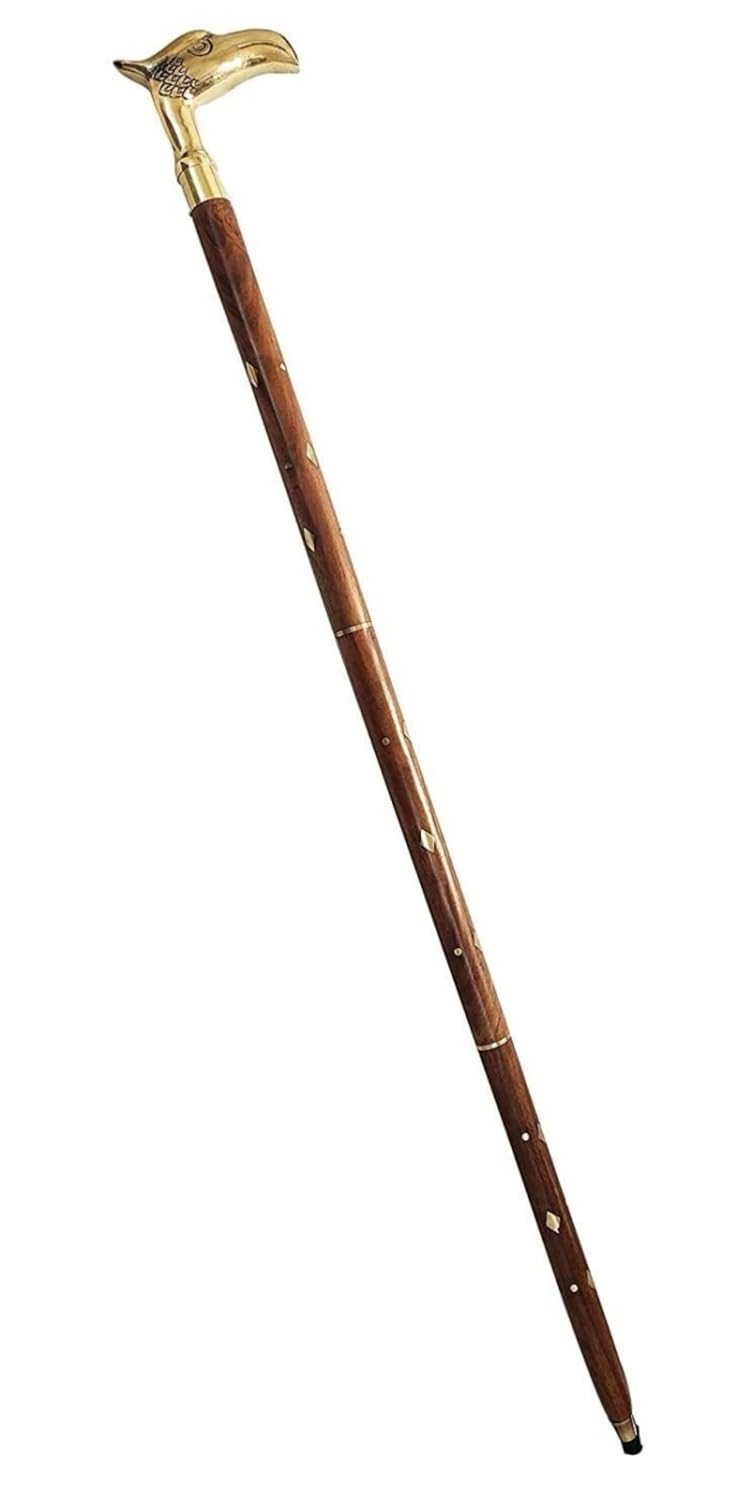 Premium Antique Wooden Walking Stick for Men,Women and Old People (Color-Brown), (Length 36 INCH)