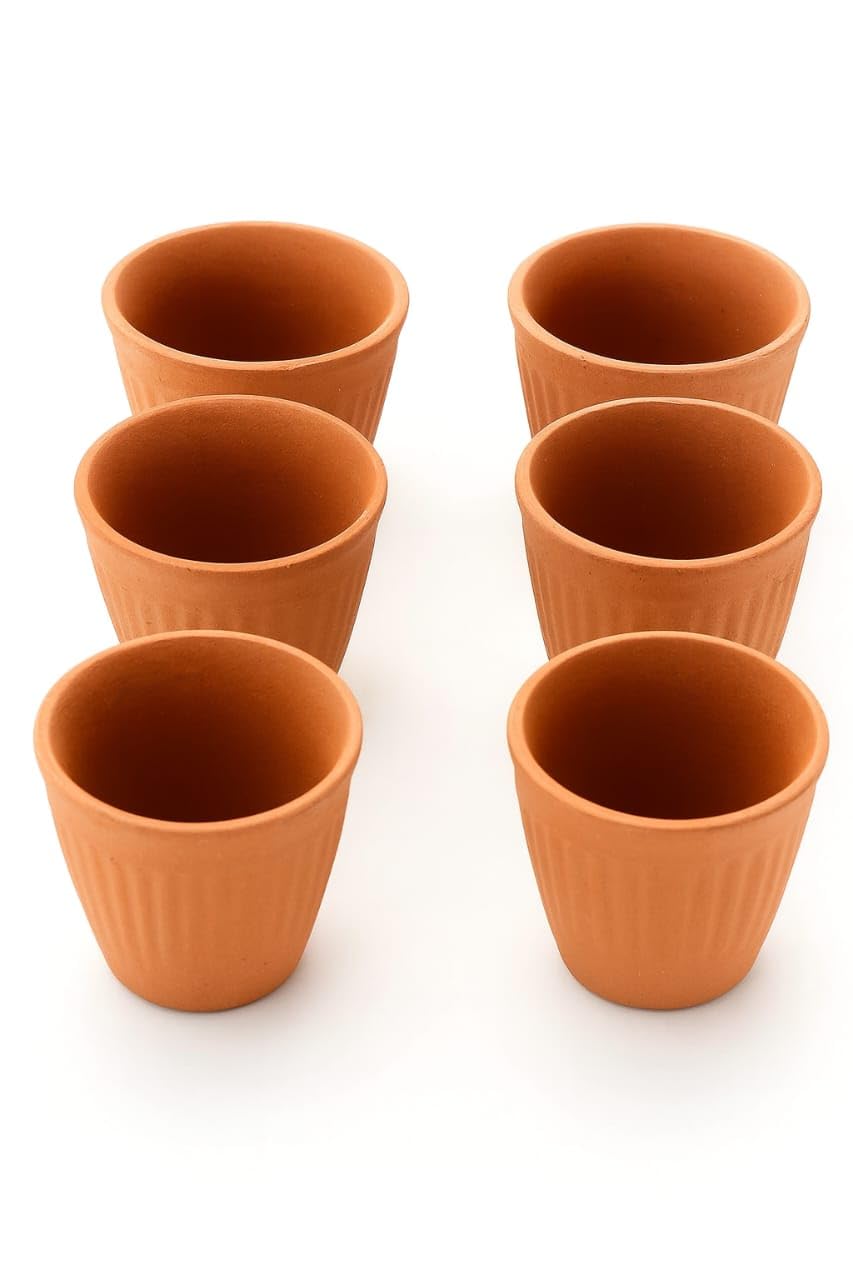 Clay Kulhad, Traditional Indian Desi Chai |Tea Cup/Glass|Handcrafted Brown Kulhad|Kullad Tea Cups (Brown)|Tea Kullad (6)