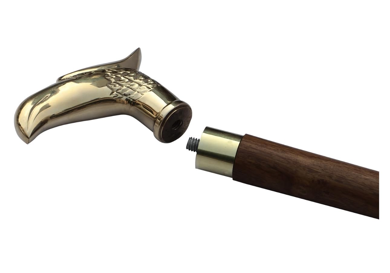 Premium Antique Wooden Walking Stick for Men,Women and Old People (Color-Brown), (Length 36 INCH)