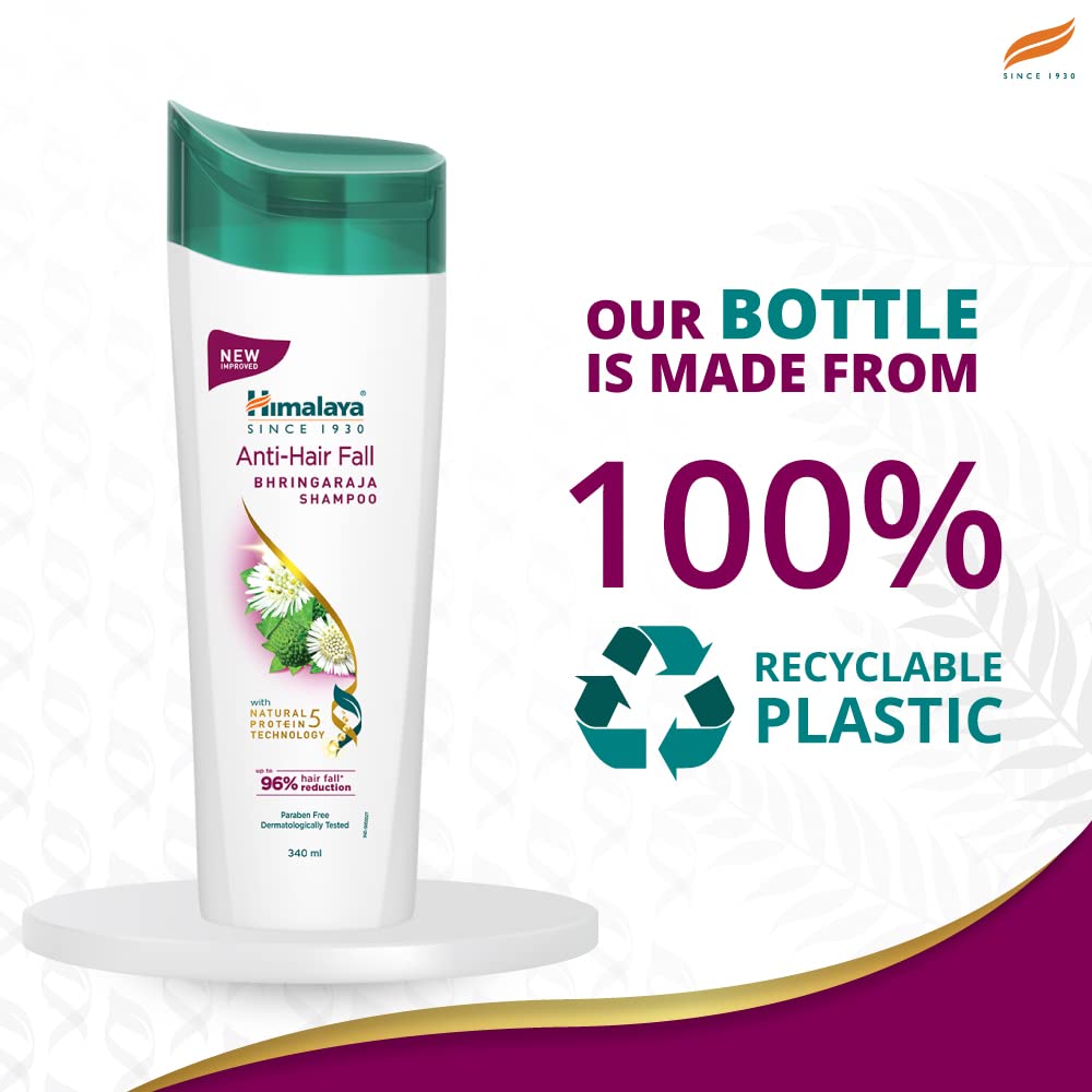 Himalaya SINCE 1930 Himalaya Anti-Hair Fall Bhringaraja Shampoo, Reduces Hair Fall, Makes Hair Healthy, With Bhringaraja & Palasha,For Men And Women, 340Ml