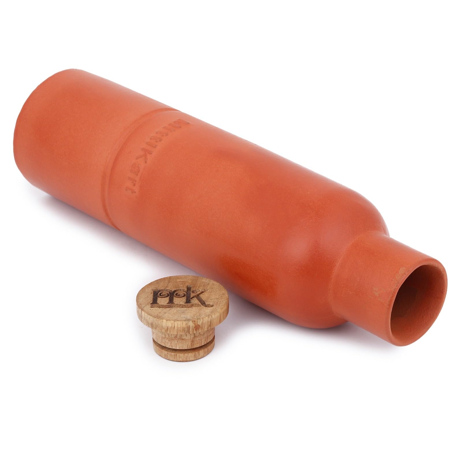 The Great Indian Store 100% Natural Terracotta Clay Water Bottle – 750 ml (25 oz) | Eco-Friendly, Alkaline | Keeps Water Cool Naturally | Made in India