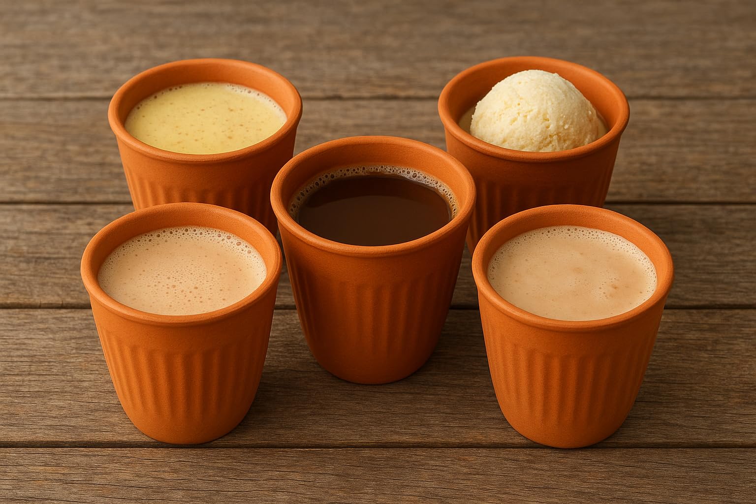 Clay Kulhad, Traditional Indian Desi Chai |Tea Cup/Glass|Handcrafted Brown Kulhad|Kullad Tea Cups (Brown)|Tea Kullad (6)