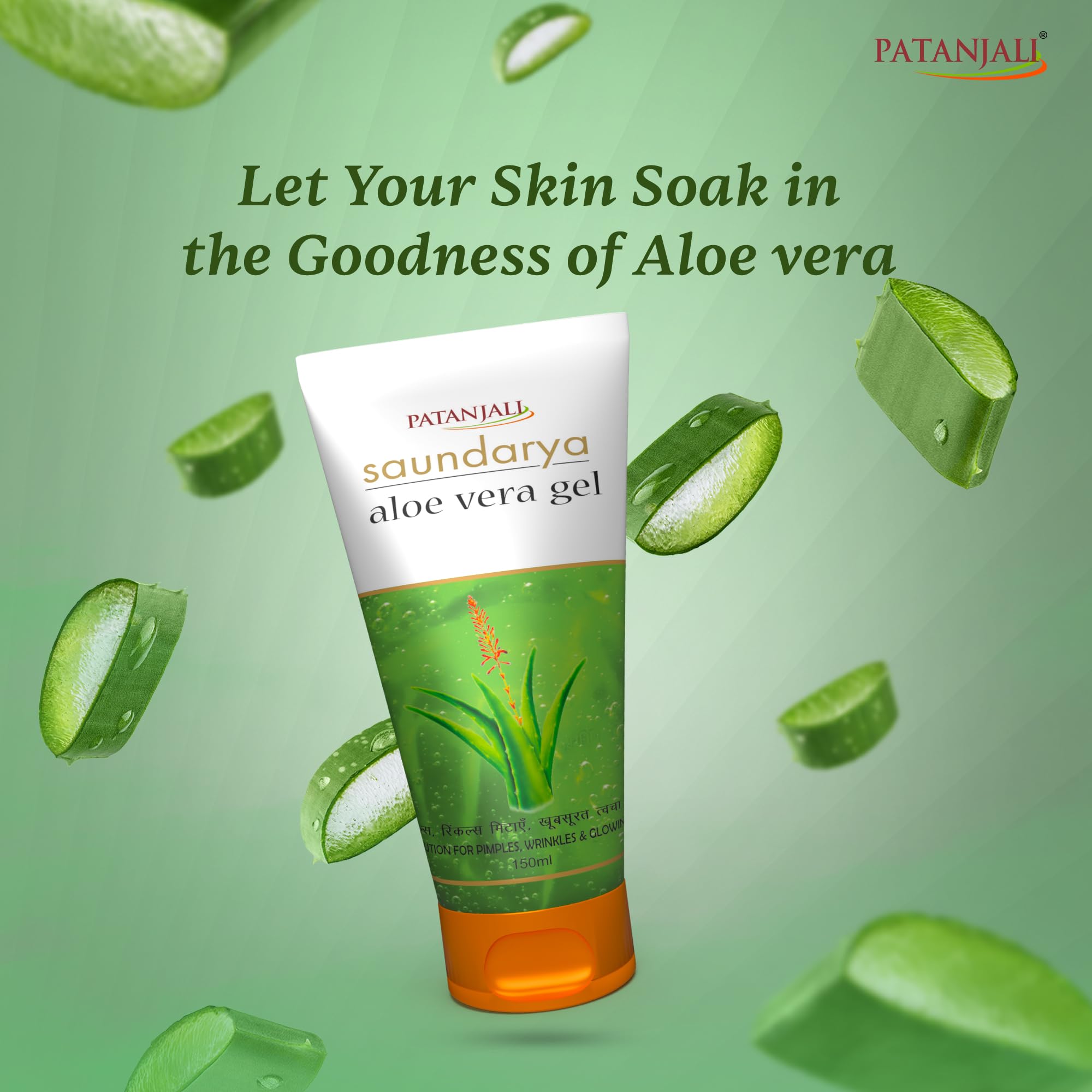 Patanjali Saundarya Aloe Vera Gel For Healthy, Hydrated & Glowing Skin 150ml
