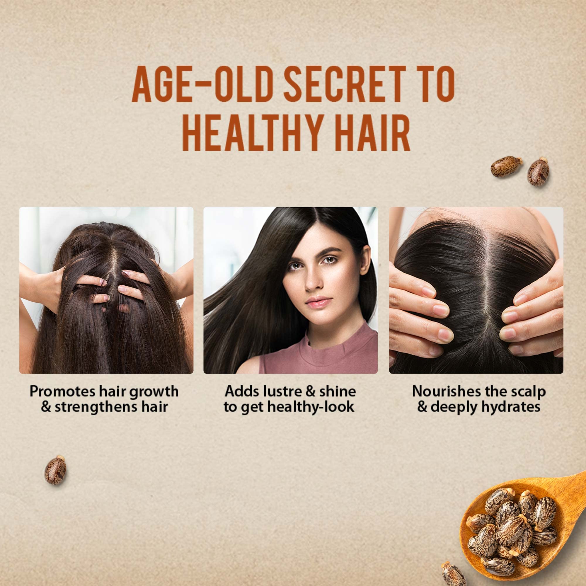 Dabur Cold Pressed 100% Pure Castor (Arandi) Oil - 200ml | Promotes Hair Growth, Hydrates Skin & Reduces Wrinkles | Rich in Vitamin E, Omega 6 & 9 | No Mineral Oil, No Hexane & No Added Silicones