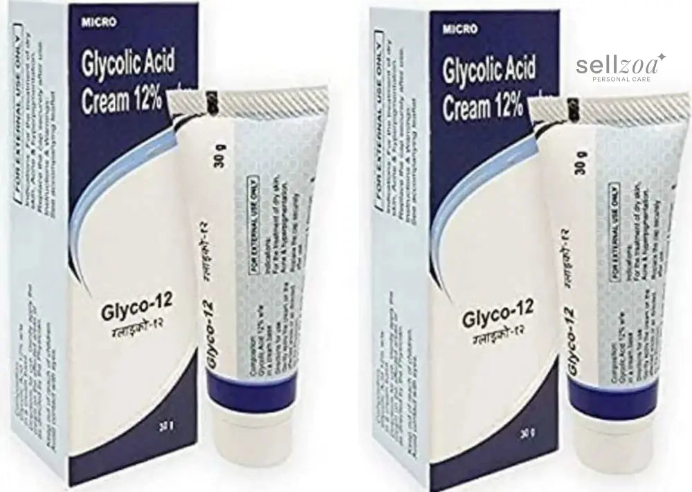 glyco-12-cream-30gm-pack-of-2-glycolic-acid-skin-for-dark-spots-643 - Sellzoa