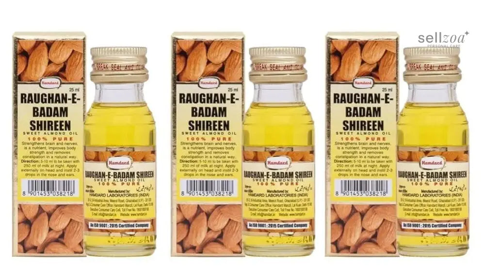 hamdard-raughan-e-badam-shireen-25ml-pack-of-3-natural-sweet-505 - Sellzoa