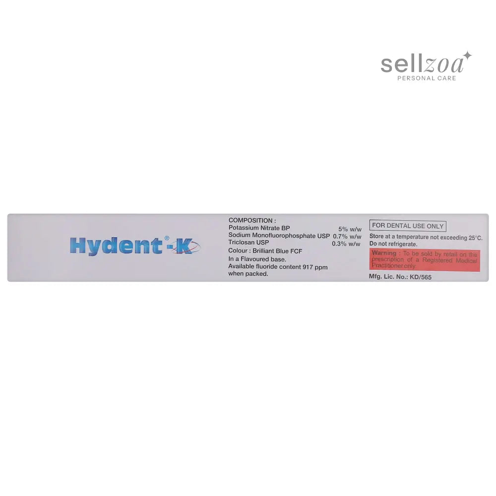 hydent-k-toothpaste-for-sensitive-teeth-100gm-medicated-oral-gel-140 - Sellzoa