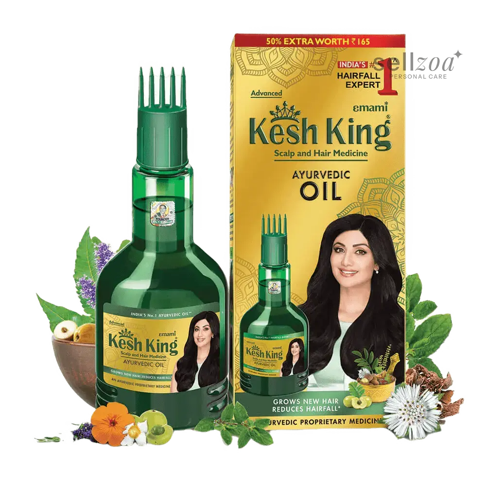 kesh-king-ayurvedic-hair-oil-300ml-anti-fall-with-21-herbs-507 - Sellzoa